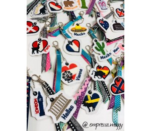 Stickserie - ITH Anhänger Reisen Länder Wahrzeichen